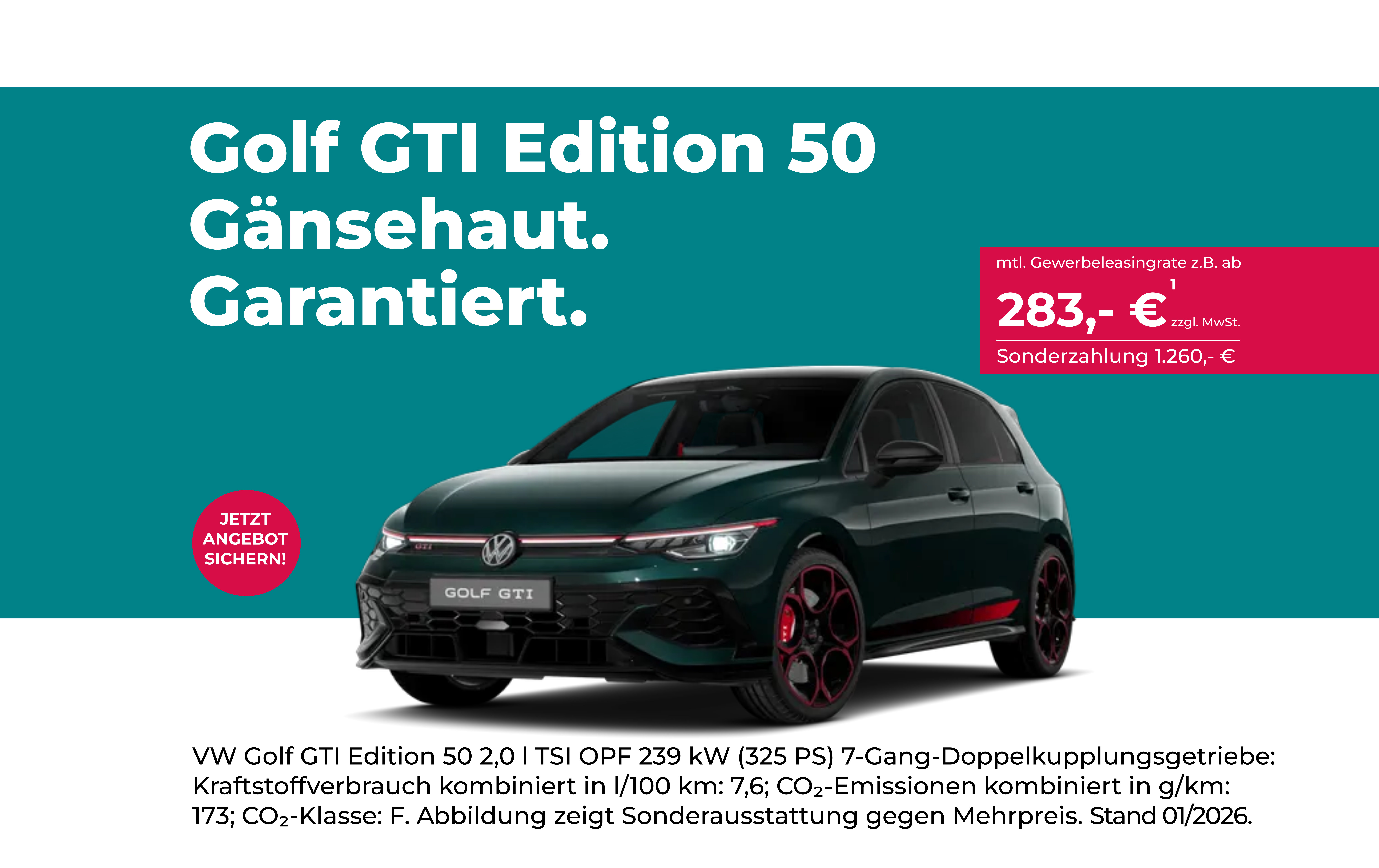 Volkswagen Golf GtI Edition 50 Gruen