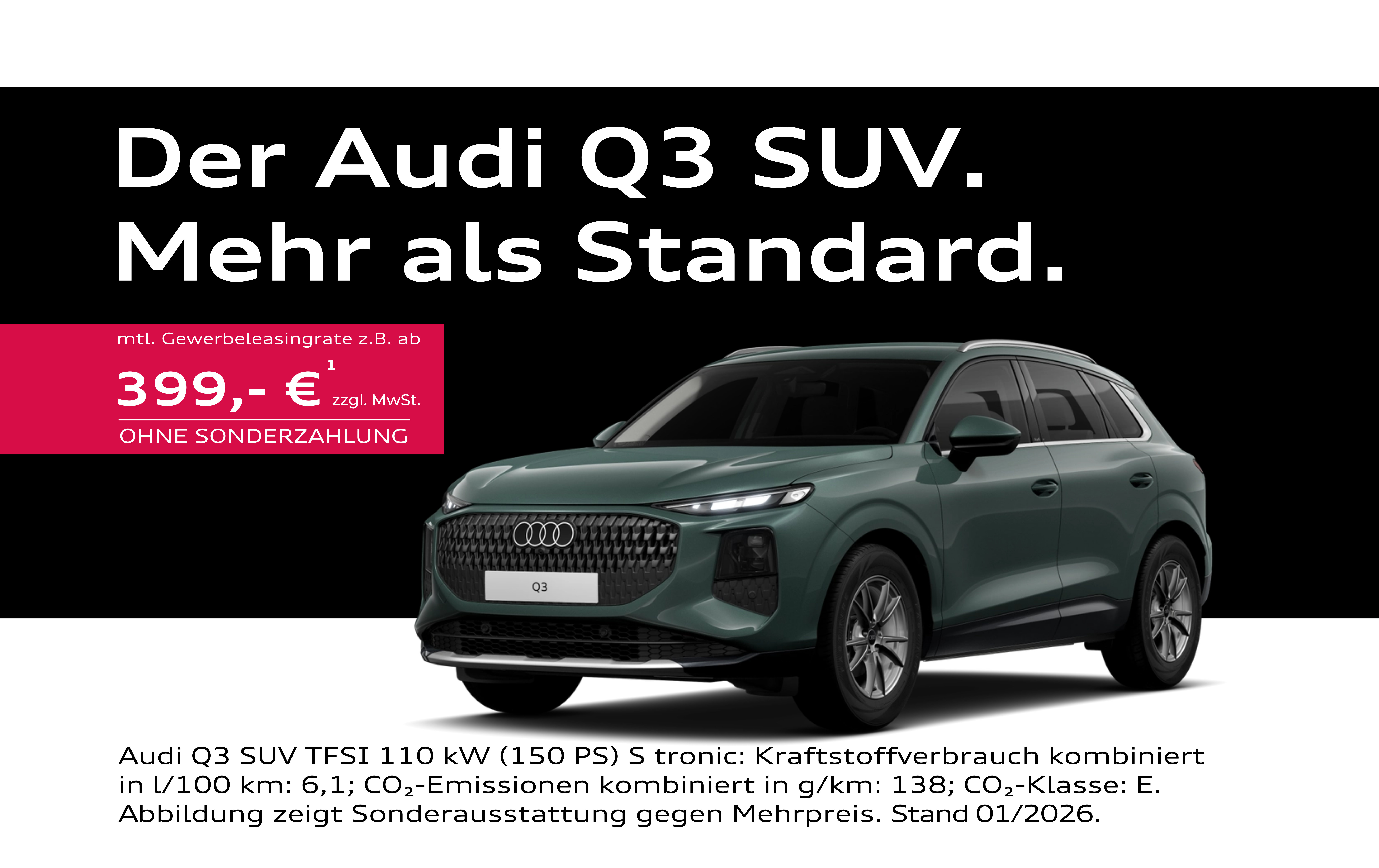 Audi Q3 SUV green