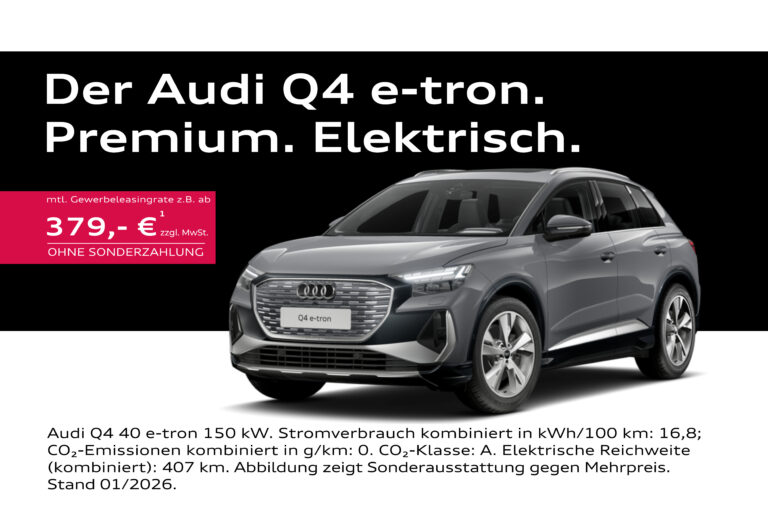 Audi Q4 e-tron grau silber
