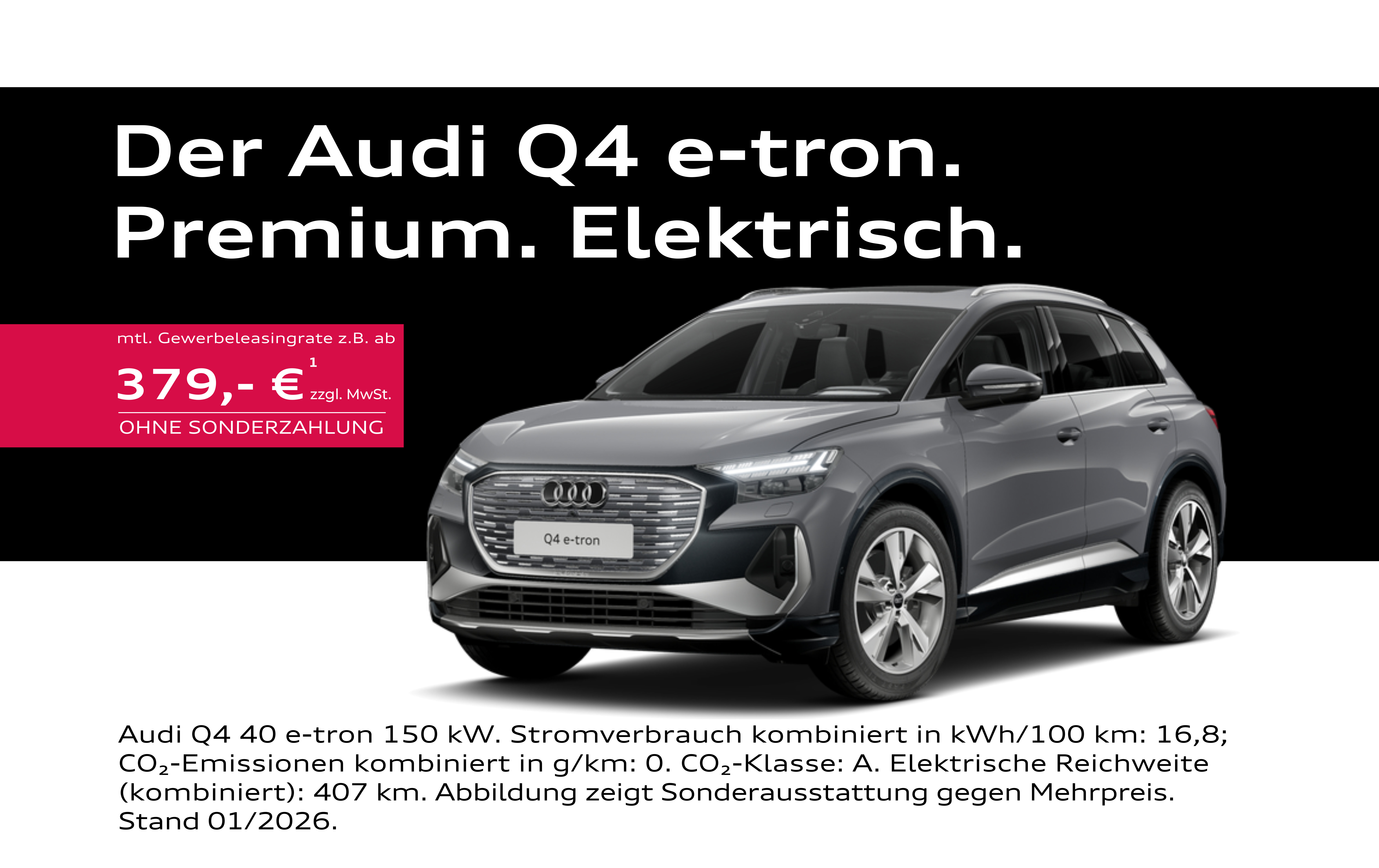 Audi Q4 e-tron grau silber