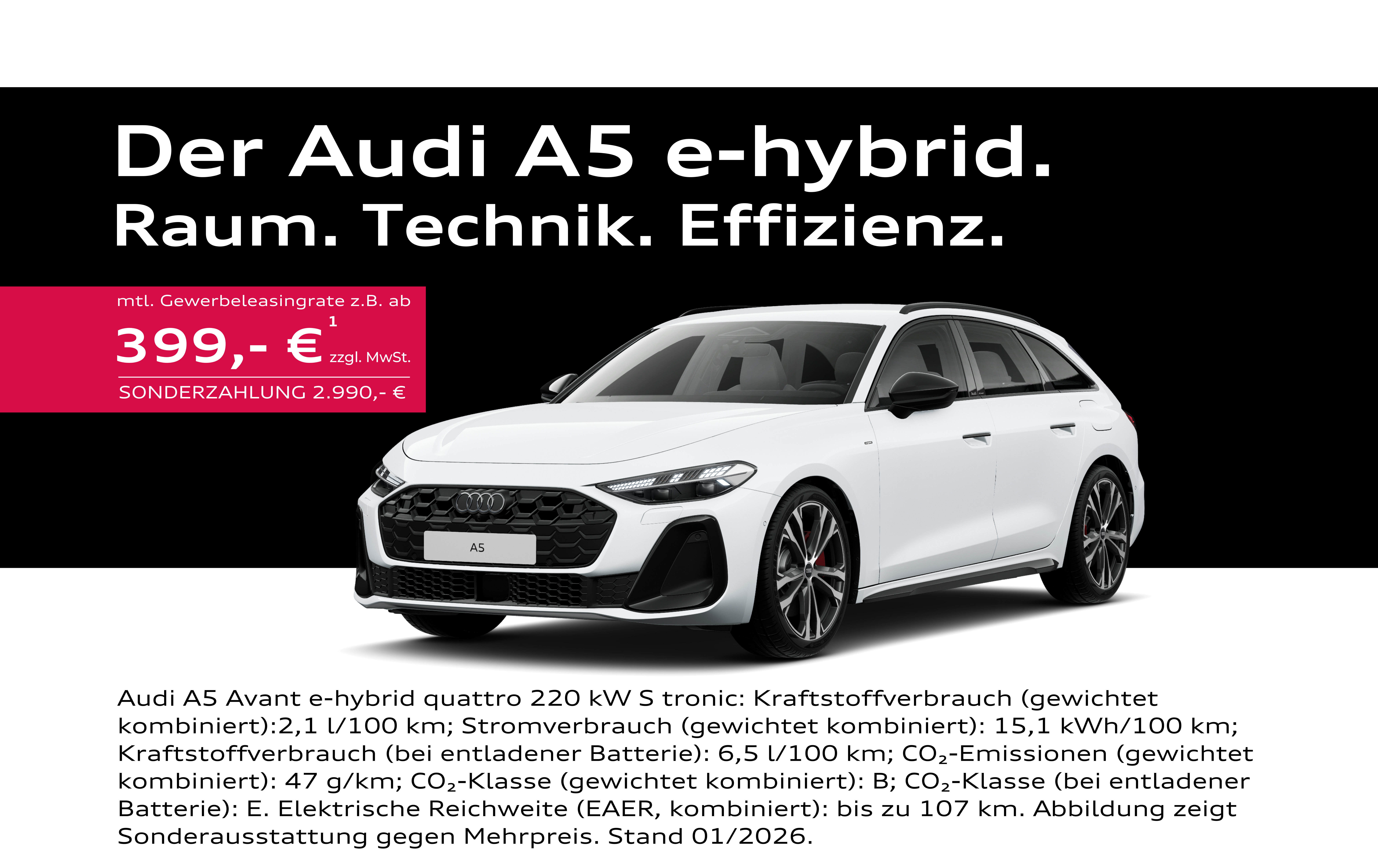 Audi A5 e hybrid weiss