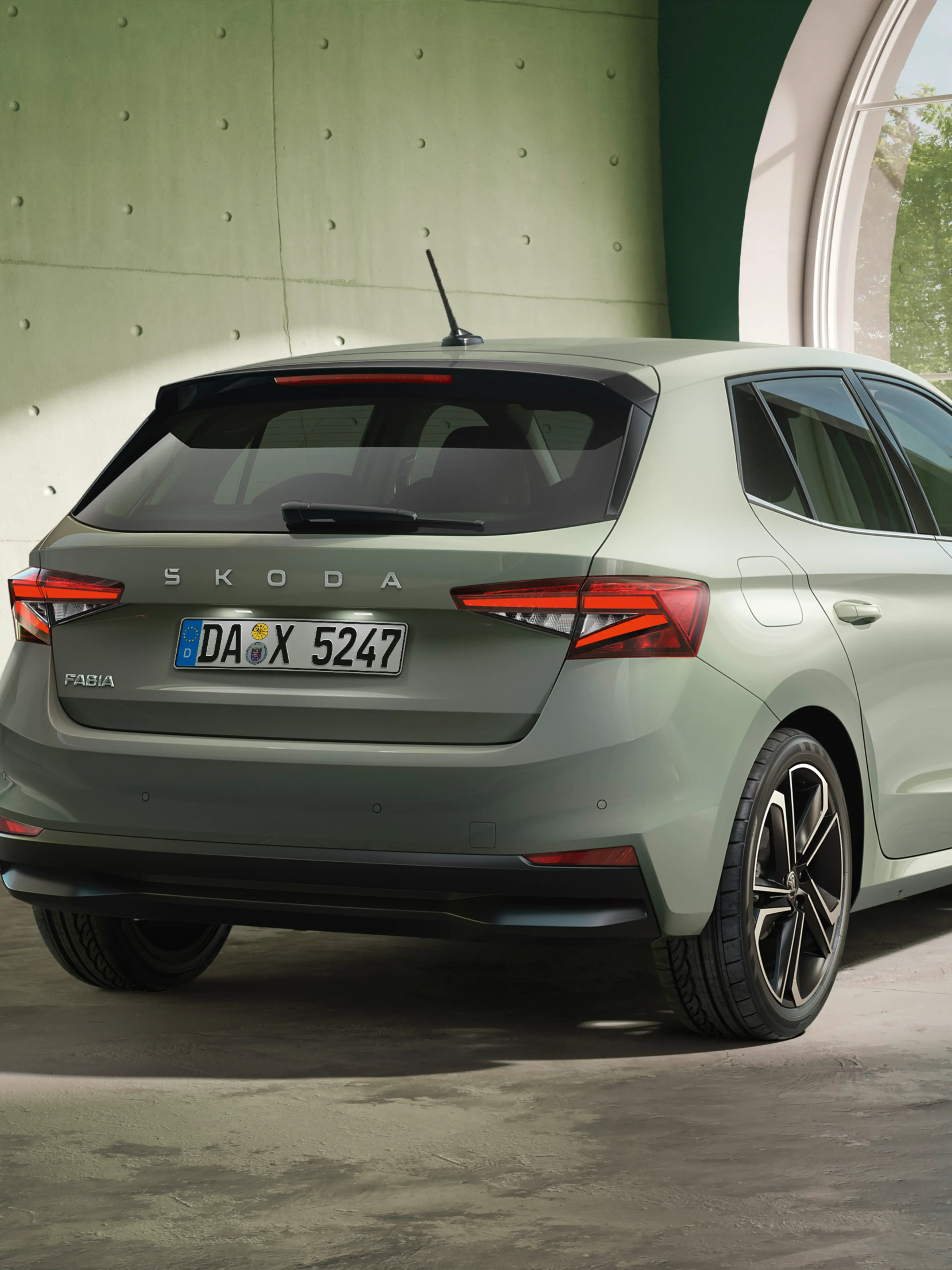 Skoda Fabia grün Heck