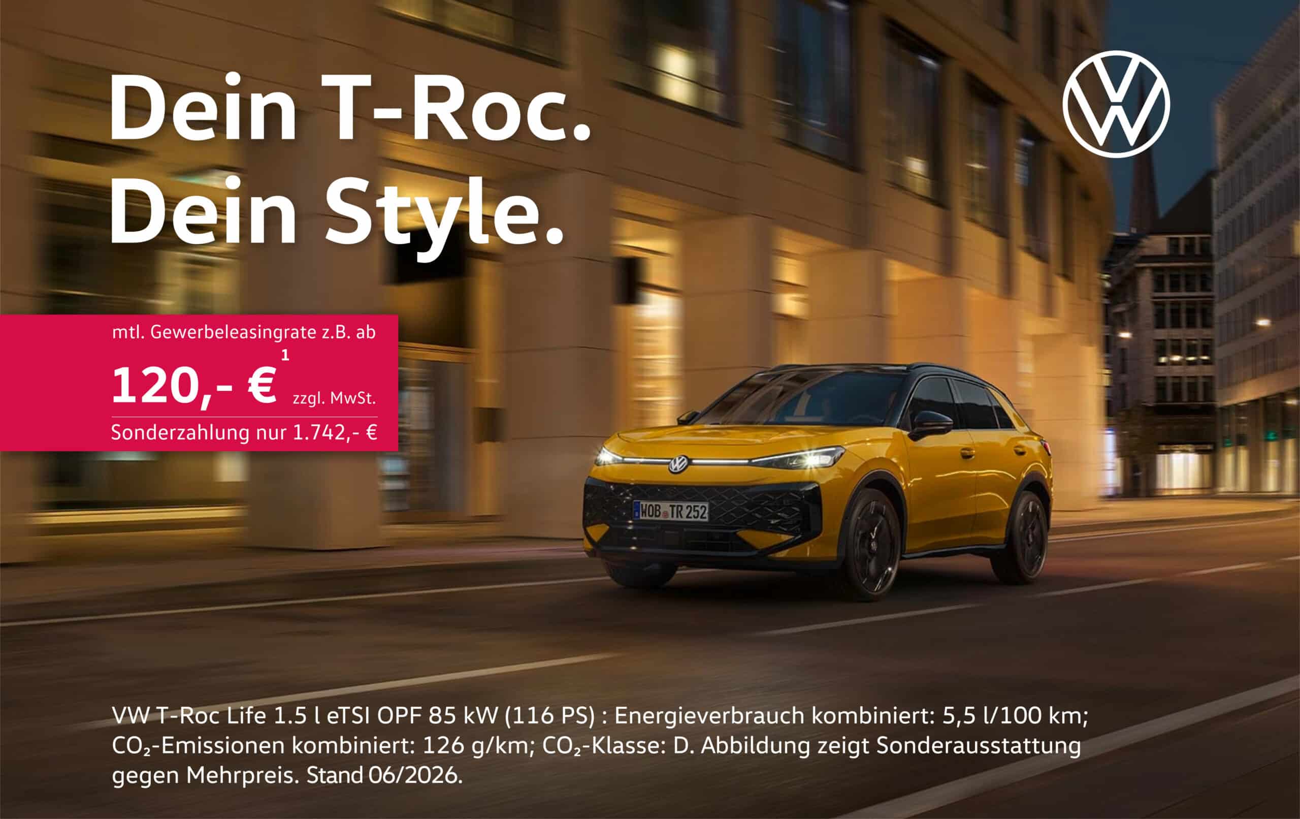 VW T-Roc Gewerbeleasing