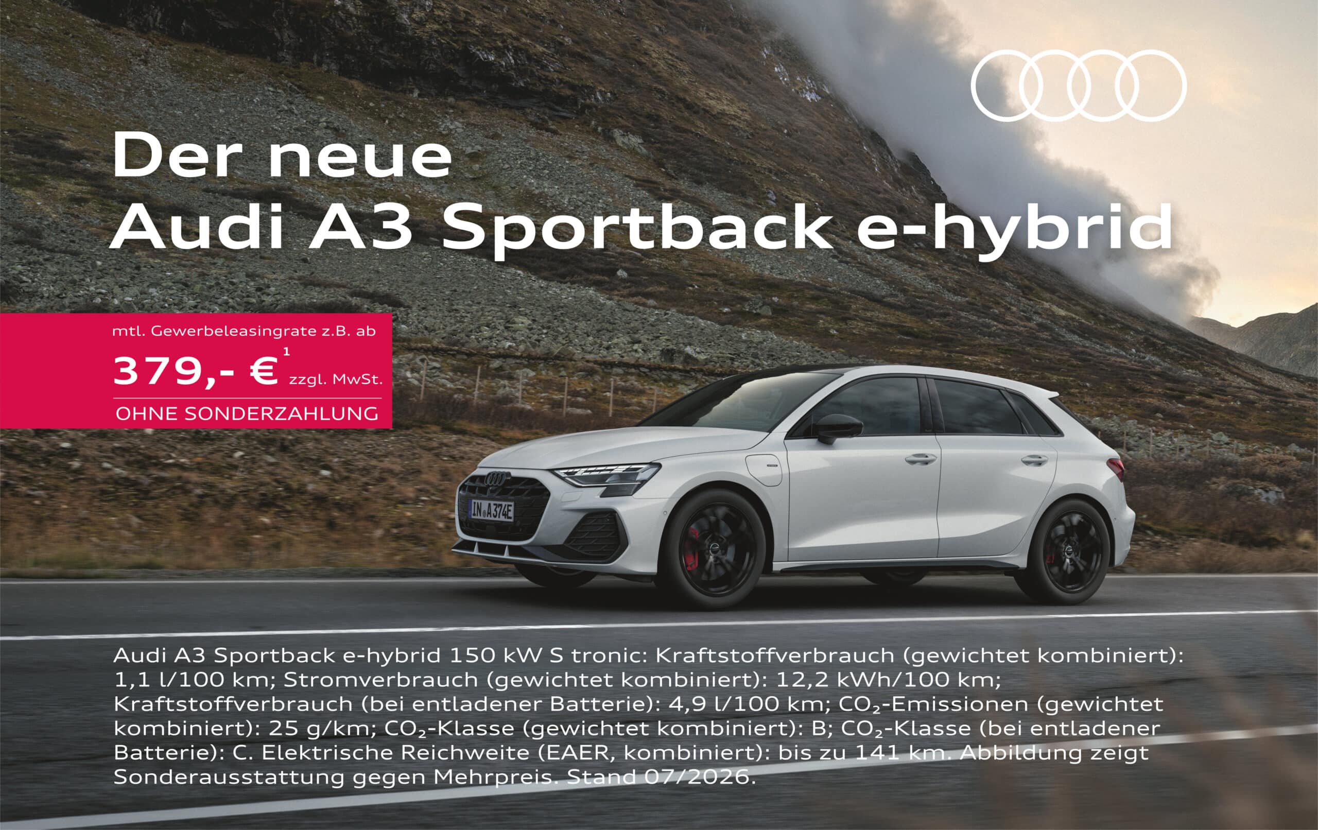 der neue audi a3 sportback e-hybrid
