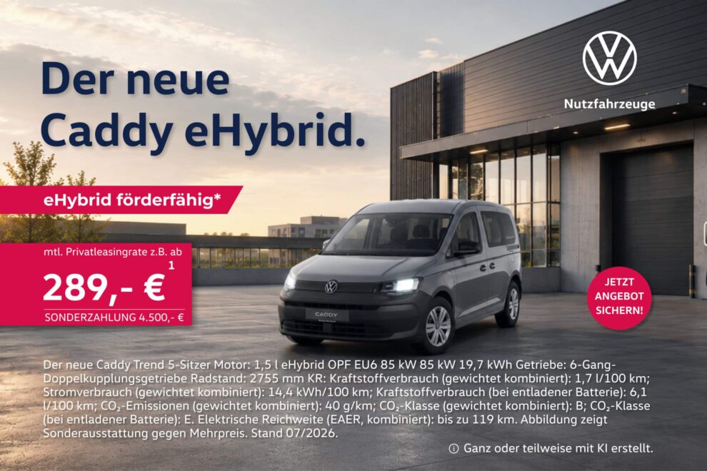 Caddy Volkswagen Nutzfahrzeuge eHybrid