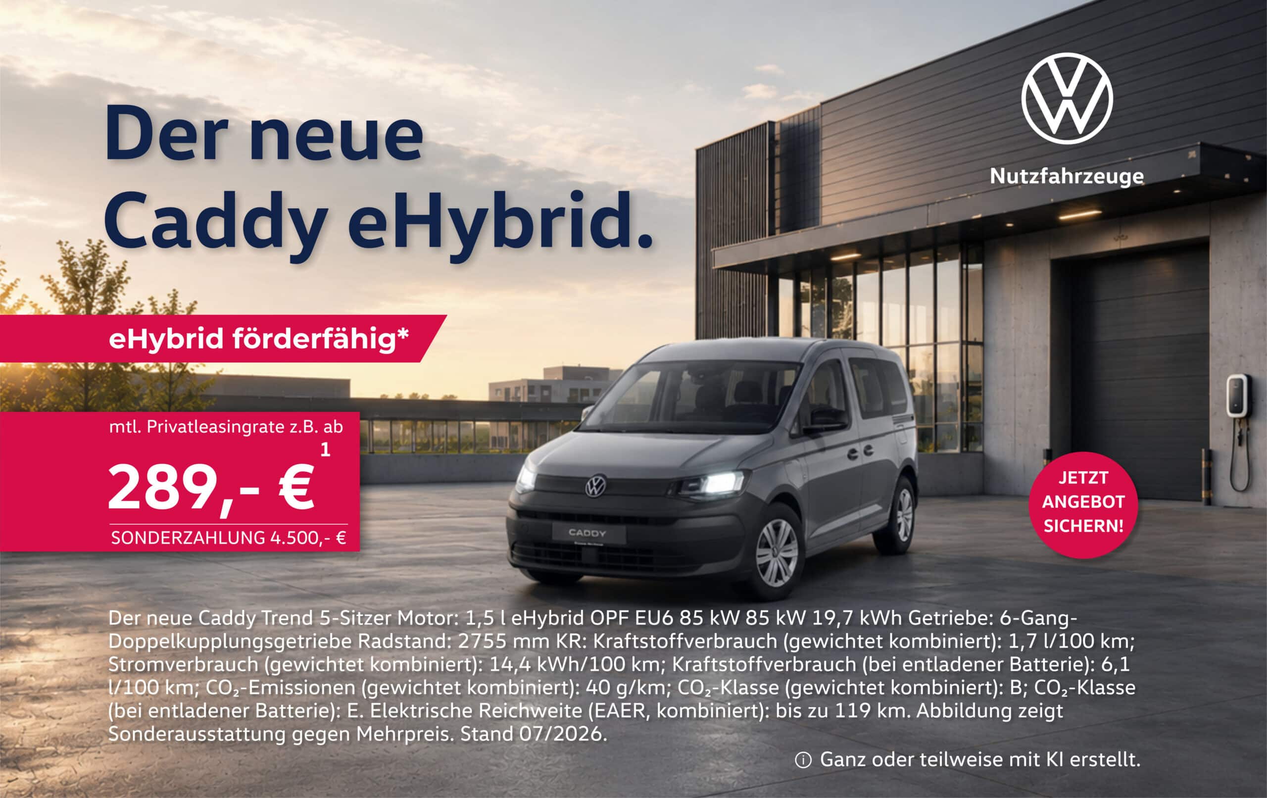 Caddy Volkswagen Nutzfahrzeuge eHybrid