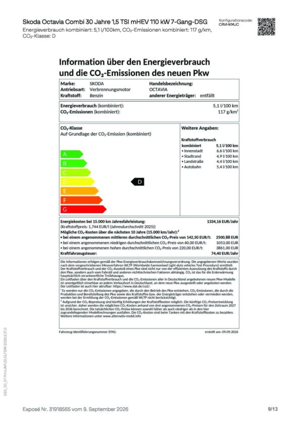 Octavia Combi 30 Jahre - Best for All - Gewerblich Octavia Combi 30 Jahre - Best for All - Gewerblich